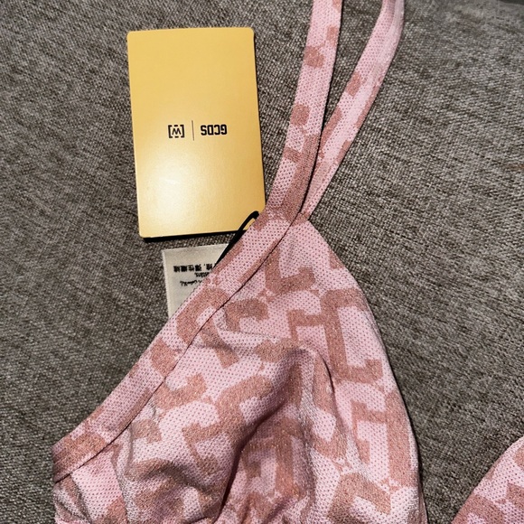 Wolford x GCDS Pink Monogram Triangle Bra - Picture 3 of 6